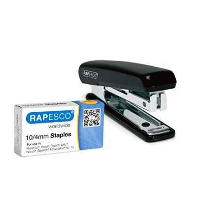 Afbeelding van Rapesco PSE000AS Zaknietmachine met 1000 nietjes type 10/4 mm, capaciteit van 12 vellen, willekeurige kleuren