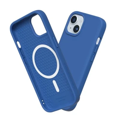 Afbeelding van RHINOSHIELD Hoesje compatibel met [iPhone 15] SolidSuit Magsafe dunne hoes schokabsorberende technologie en premium matte afwerking kobaltblauw