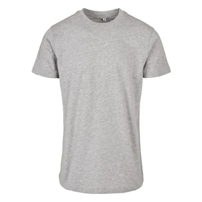 Afbeelding van Herenshirt &#039;Basic Round Neck&#039; met korte mouwen Heather Grey L