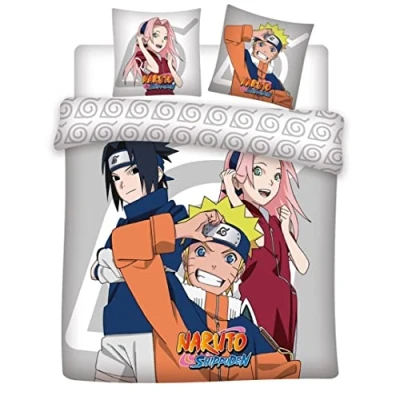 Afbeelding van Naruto Dekbedovertrek Jutsu Lits Jumeaux 240 x 220 cm + kussensloop 65 100% Katoen