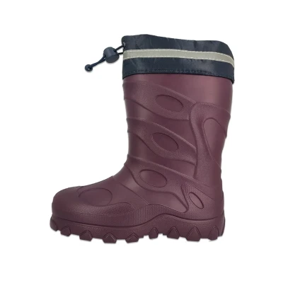 Afbeelding van Beck Warmfutter Basic Regenlaarzen voor kinderen, Maat: 39, Brombeer Kunststof/ textiel