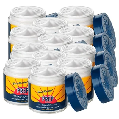 Afbeelding van 12 x PREP multifunctionele dermoprotectieve crème voor geïrriteerde en rode huid tegen insectenbeten, vermoeidheid van de voeten roodheid zon, verlichting scheren glazen à 75 ml