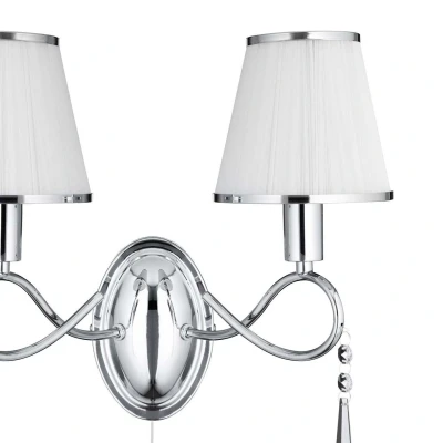 Afbeelding van Searchlight Simplicity Wandverlichting Met Trekschakelaar 37 X 32 Cm Chroom