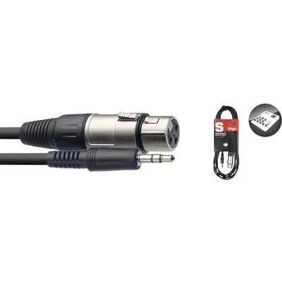 Image de Stagg SAC1MPSXF Câble XLR/Mini jack pour microphone 1 m