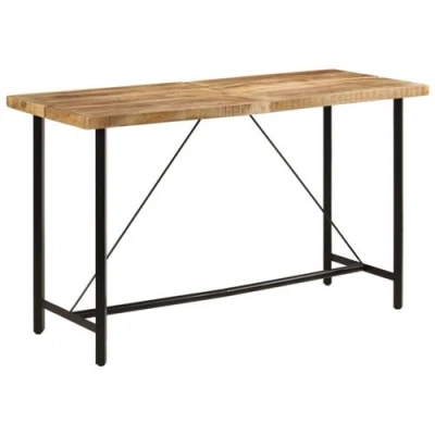 Afbeelding van Bartafel 180X70X107 Cm Massief Mangohout En Ijzer
