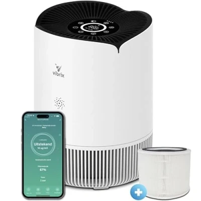 Afbeelding van Vibrix PureFlow30 luchtreiniger 50 m² Automatische stand + 5 in 1 filtersysteem Luchtkwaliteitsindicator Ionisator Luchtfilter Air purifier met HEPA filter