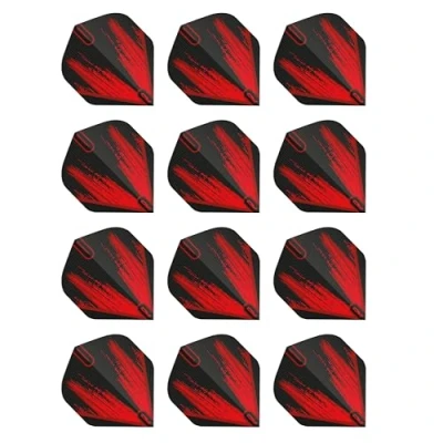 Afbeelding van RED DRAGON Hardcore Radical Zwart en Rood Extra Dikke dartvluchten 4 sets per pakket (12 in totaal)
