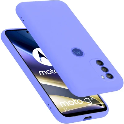 Afbeelding van Cadorabo Hoesje geschikt voor Motorola MOTO G51 5G in LIQUID LICHT PAARS Beschermhoes gemaakt van flexibel TPU silicone Case Cover