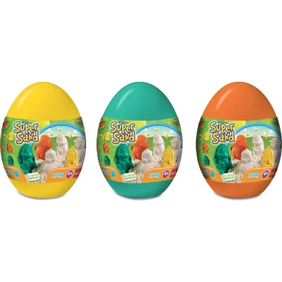 Afbeelding van super sand Eggs ei met vormpje en 100g 1 stuk assorti uitgeleverd