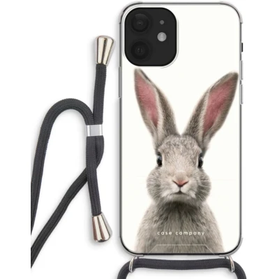 Afbeelding van Case Company® hoesje met Koord geschikt voor iPhone 12 Daisy Telefoonhoesje Zwart Extra Bescherming aan alle Kanten en Over de Schermrand