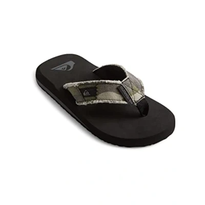 Image de Quiksilver Monkey Abyss, Chaussures de Plage &amp; Piscine Garçon, Marron Green Black Xggk, 39 EU