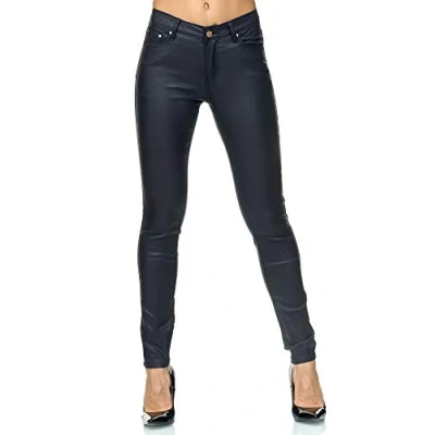 Afbeelding van Elara Chunkyrayan Skinny damesjeans met hoge taille, Blauw