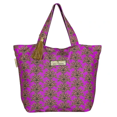 Afbeelding van Little Legends Beach Bag Palm Tree sunset Damestas