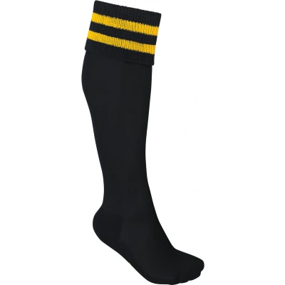 Afbeelding van PROACT Sportsokken Met Contraststrepen PA015 Black / Sporty Yellow