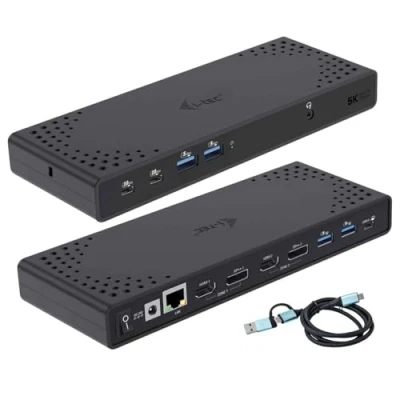 Afbeelding van i Tec Dockingstation USB C / 3.0 Thunderbolt 3 4 2 x HDMI, DP++ 1GbE 130 Watt