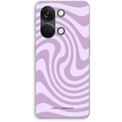 Afbeelding van Case Company® hoesje geschikt voor OnePlus Nord 3 Swirl Paars Soft Cover Telefoonhoesje Bescherming aan alle Kanten en Schermrand