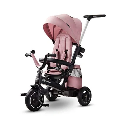 Afbeelding van Kinderkraft EASYTWIST Driewieler met duwstang 360 draaibare Roze