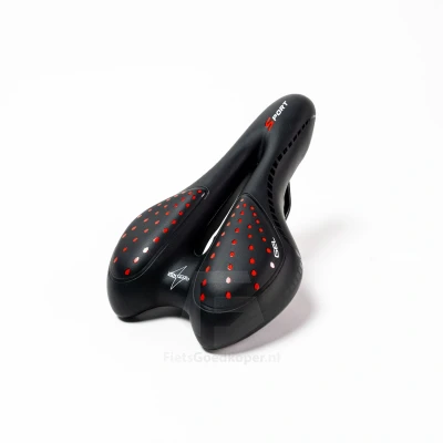 Afbeelding van Voltano Sport Trekking Fietszadel Zwart / Rood Unisex Strawberry