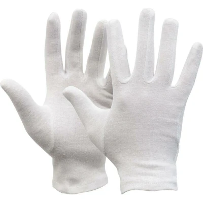 Afbeelding van Oxxa Knitter 14 092 handschoen (12 paar) S/7 Wit Katoen/Polyester Recht boord