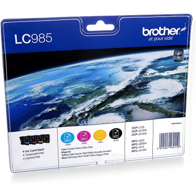 Afbeelding van Brother LC 985VALBP Inktcartridge 4 kleuren Voordeelbundel