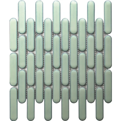 Afbeelding van The Mosaic Factory Sevilla Oval Finger Light Green Glossy