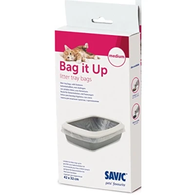 Afbeelding van 12 stuks Medium Savic Bag it Up Litter Tray Bags