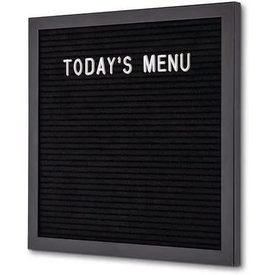 Afbeelding van Letterbord Zwart 30 X cm met Zwarte Lijst Syna LEBBL30X30