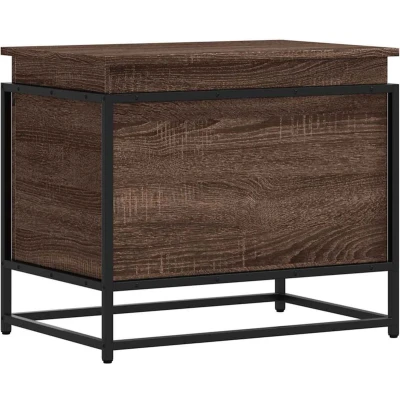 Afbeelding van vidaXL Opbergbox met deksel 60x40x51,5 cm bewerkt hout bruin eiken