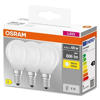 Afbeelding van OSRAM Ster Filament Lamp, E14 basis matglas ,Warm wit (27 K), 8 6 Lumen,