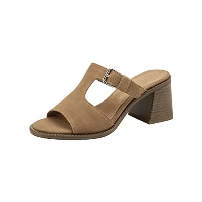 Afbeelding van Tamaris Muiltjes met hak, Dames, Maat: 37, Camel Leer