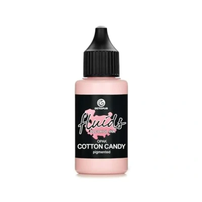 Afbeelding van Octopus OPAK COTTON CANDY alcoholinkt voor vloeibare kunst en hars, gepigmenteerd, ondoorzichtig op lichte donkere substraten