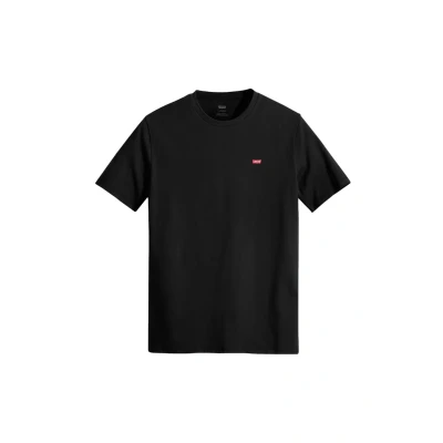 Afbeelding van Levi&#039;s heren T shirt van katoen met logoborduring in de kleur Zwart, maat: XL