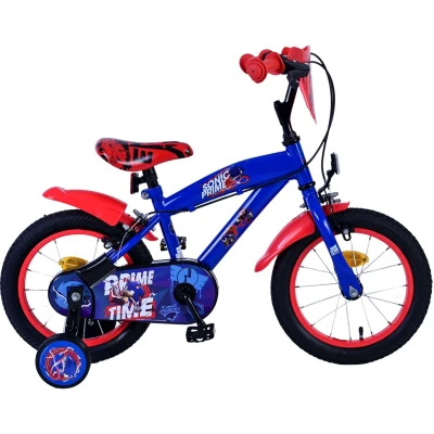 Afbeelding van Sonic Prime Kinderfiets Jongens 14 inch Blauw Rood Twee handremmen