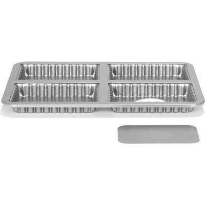 Afbeelding van Patisse Mini Quichevorm met Losse Bodems 4 Vaks 13x8cm