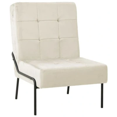 Afbeelding van Relaxstoel 65x79x87 cm fluweel crmewit