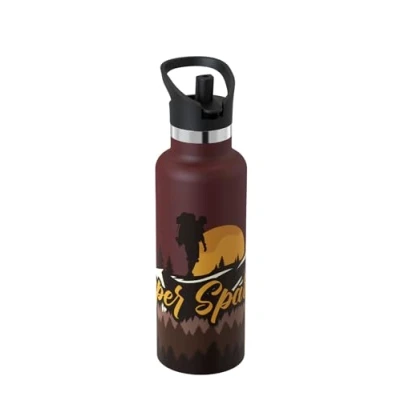 Afbeelding van Super Sparrow Thermosfles, 18/10, ultralicht, 500 ml, standaard drinkdop, roestvrij stalen fles, BPA vrije kinderfles, voor sport, reizen, school, kantoor, thuis