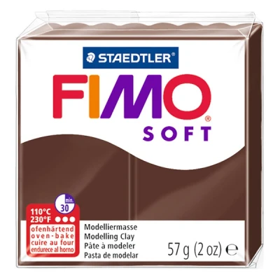 Image de Staedtler pâte a modeler fimo soft 56g marron chocolat