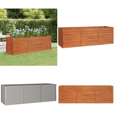 Afbeelding van Plantenbak 240x80x77 cm cortenstaal grijs