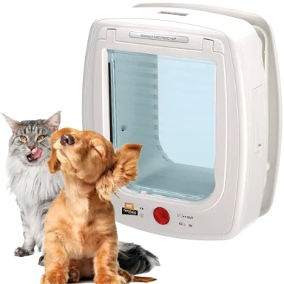 Afbeelding van Ferplast Katten En Hondenluik Microchip Wit/transparant