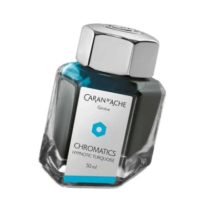Afbeelding van Caran d&#039;Ache Inktpot Hypnotic Turquoise 50ml Gratis graveren