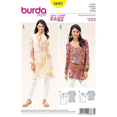 Afbeelding van Burda Naaipatroon 6683 Tuniek in variaties
