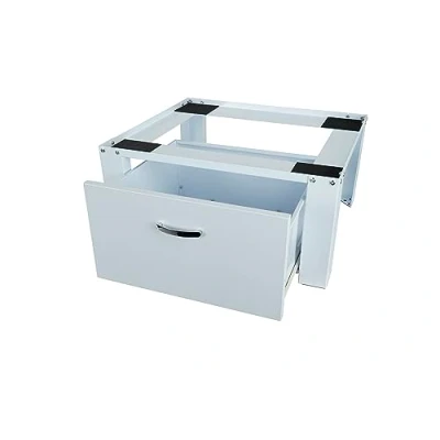 Afbeelding van Wasmachine verhoger sokkel met lade Wit Stalen frame