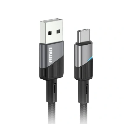 Afbeelding van AMiO USB A naar C Kabel 3A 100cm FullLINK Premium Hoogwaardige Snellader Oplaadkabel Snoer