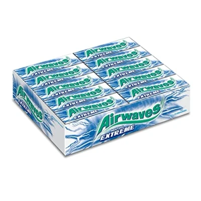 Afbeelding van Airwaves Extreme Sugarfree kauwgom, met muntversheid, 30 verpakkingen van elk 10 stuks