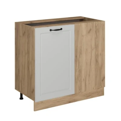 Afbeelding van Vicco Hoekkast R Line, Wit Landhuis/Krachtige eik goud, 86 cm zonder werkblad