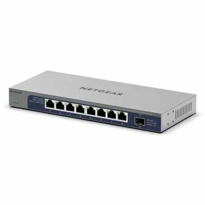Afbeelding van NETGEAR (GS108X) 1 Gigabit / 10 Ethernet 8 poorts niet managed switch met x SFP+ poort, desktop of rack positionering en levenslange bescherming