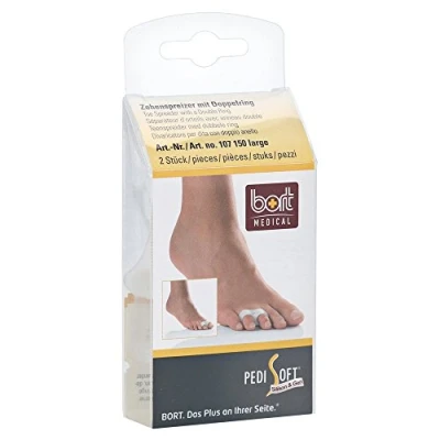 Afbeelding van Bort Pedisoft Teenspreider met dubble ring Siliconen voor Hallux Valgus Teencorector Maat 2
