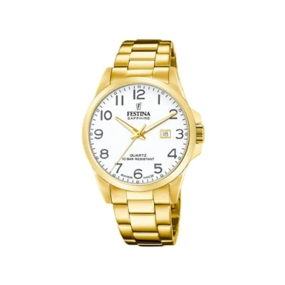 Afbeelding van Festina Swiss MADE Horloge, Heren, Maat: One Size, Gold white