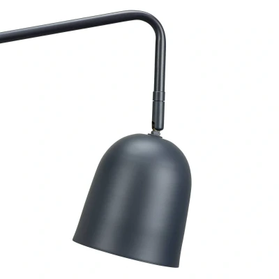 Afbeelding van Dyberg Larsen wandlamp Manchester, grijs, projectie 45 cm