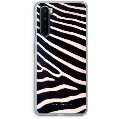 Afbeelding van Case Company® hoesje geschikt voor OnePlus Nord Zebra Soft Cover Telefoonhoesje Bescherming aan alle Kanten en Schermrand